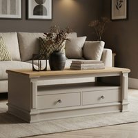 Lawson Oak and Soft White Painted Coffee Table