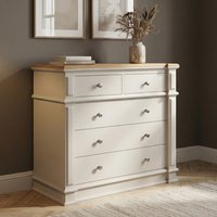 Lawson Oak and Soft White Painted Over Chest of Drawers