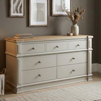Lawson Oak and Soft White Painted Wide Chest Of Drawers