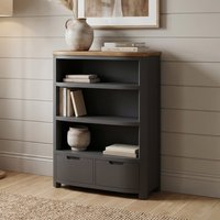 Bradwell Oak and Charcoal Painted Small Bookcase