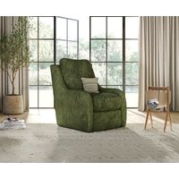 Palermo Olive Green Chenille High Back Swivel Armchair