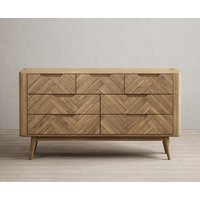 Solid Oak Wide Chest of Drawers