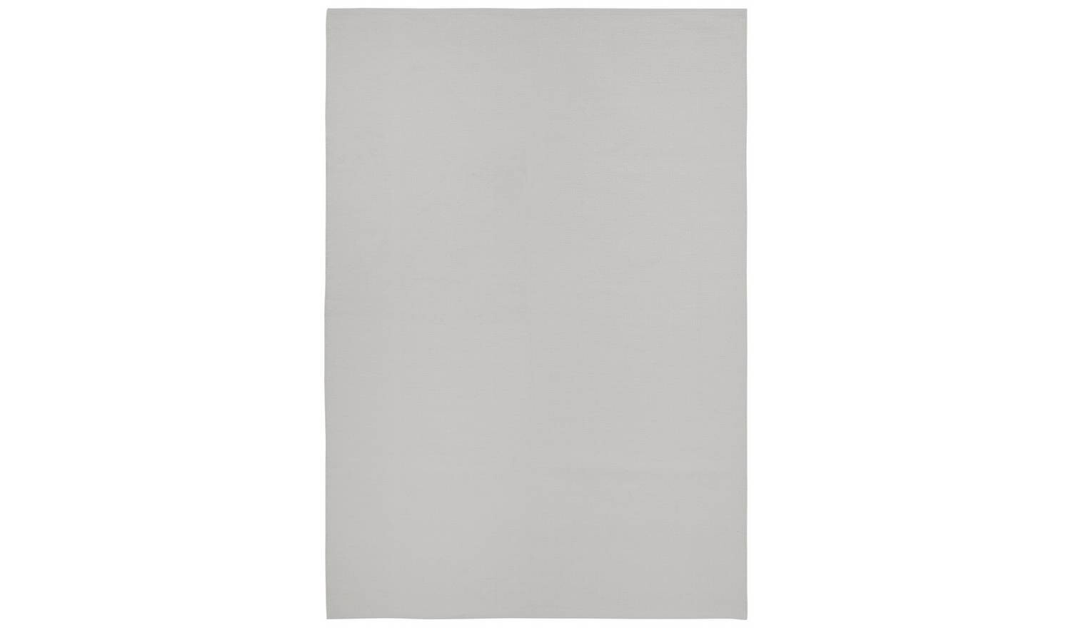 Plain Grey Cotton Flatweave Rug x Living Room Bedroom Floor