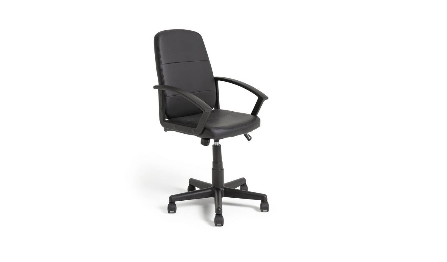 Brixham Faux Leather Office Chair Black Modern Home Office Comfort