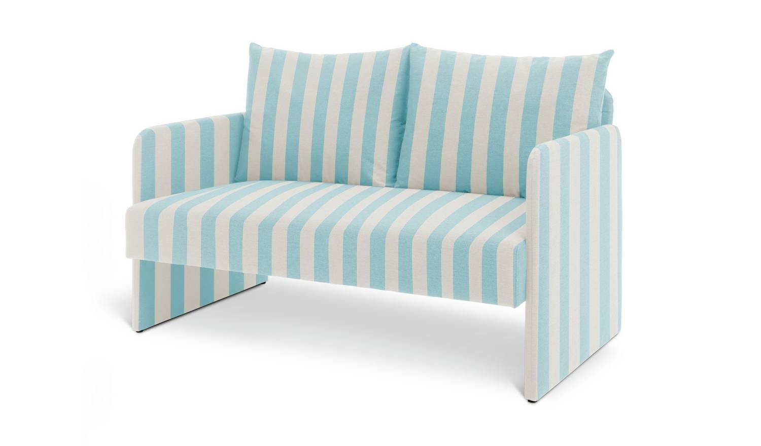 Dixon Fabric Seater Sofa in a Box Blue & White Modern Living Room