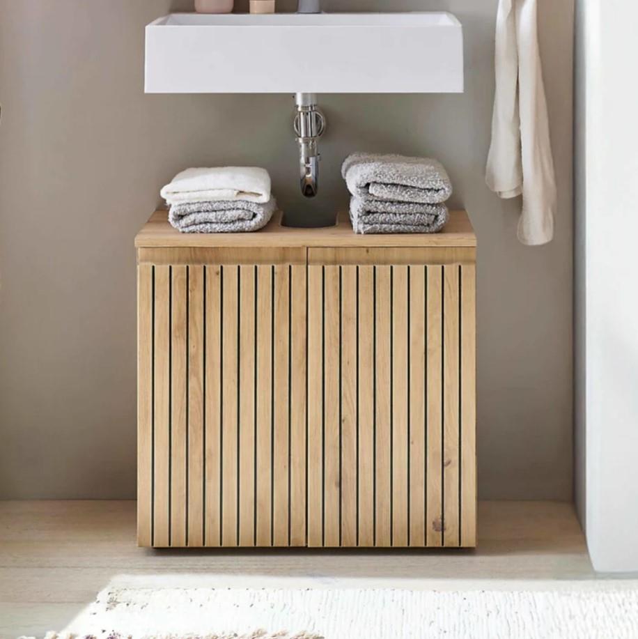 Austin Door Under Sink Cabinet Brown Bathroom Storage Organiser