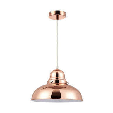 Bell Shaped Pendant Light with Copper Finish