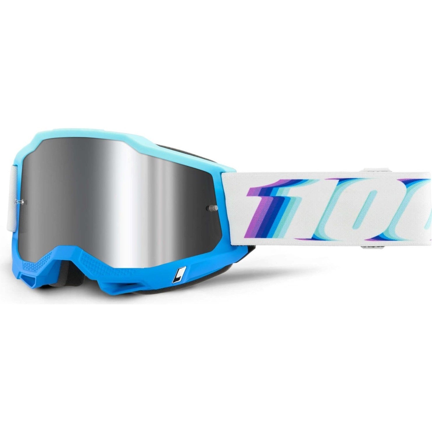 % Accuri Mirror Motocross Goggles - Stamino Mirror Silver Flash