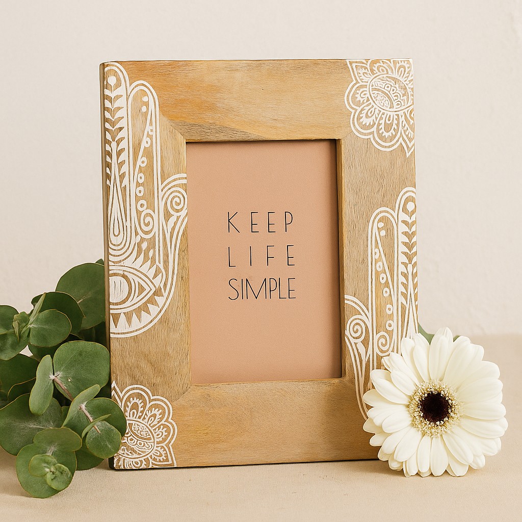 Picture Frame Mango Wood x White Hansa