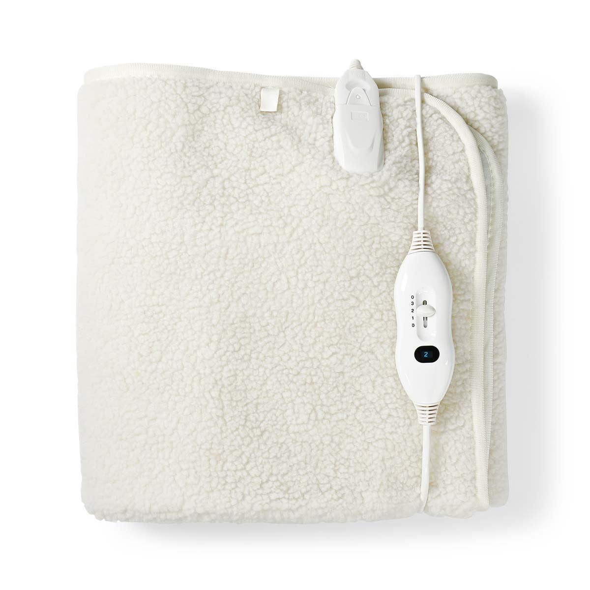 Nedis Heated Blanket, Underblanket x , Person, White, Levels, Timer Auto-Off, Machine Washable, Soft and Full Body Warming, Sofa Bed