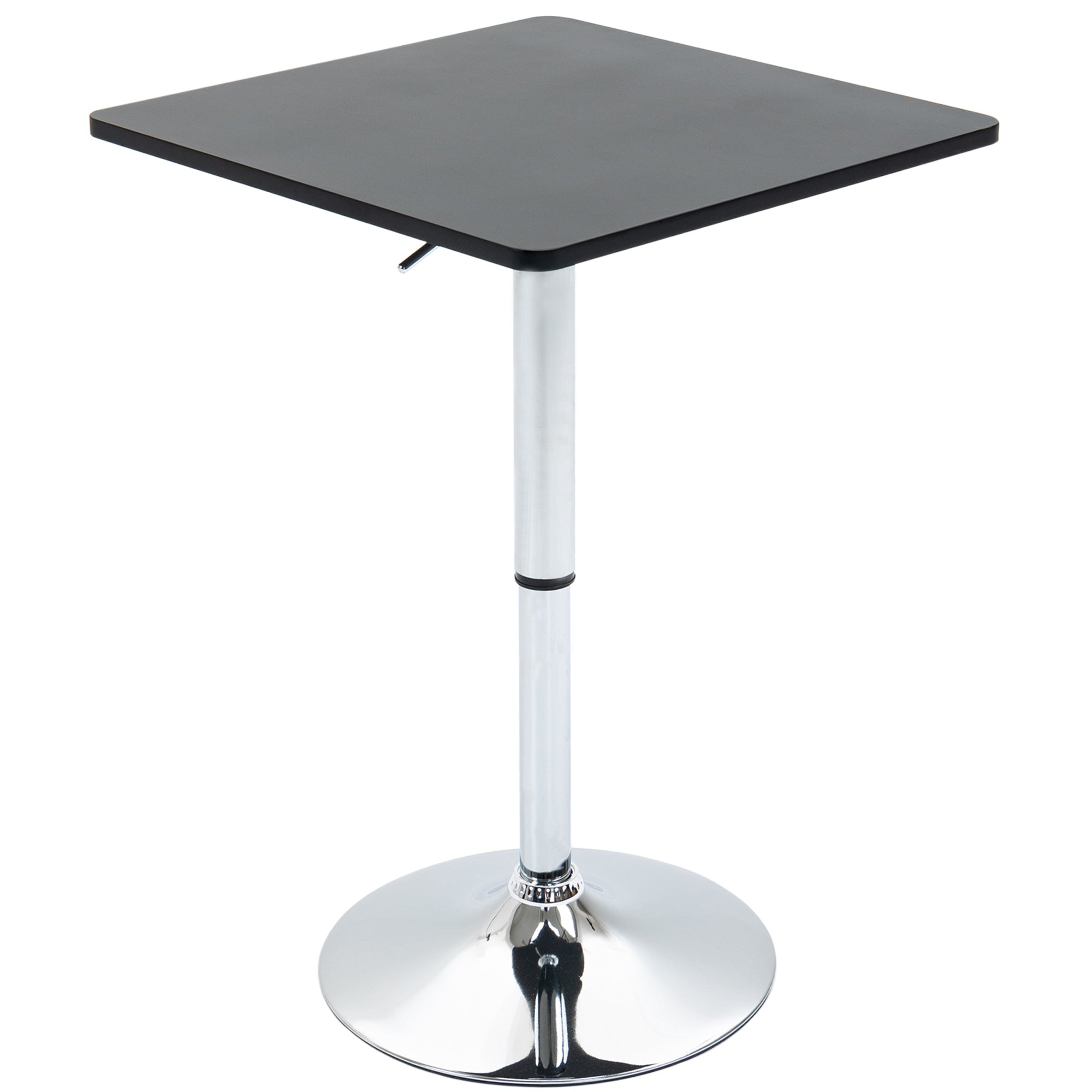MCL Modern Height Adjustable Counter Bar Table with ° Swivel Tabletop and Electroplating Metal Base, Pub Desk for Living Room, Kitchen