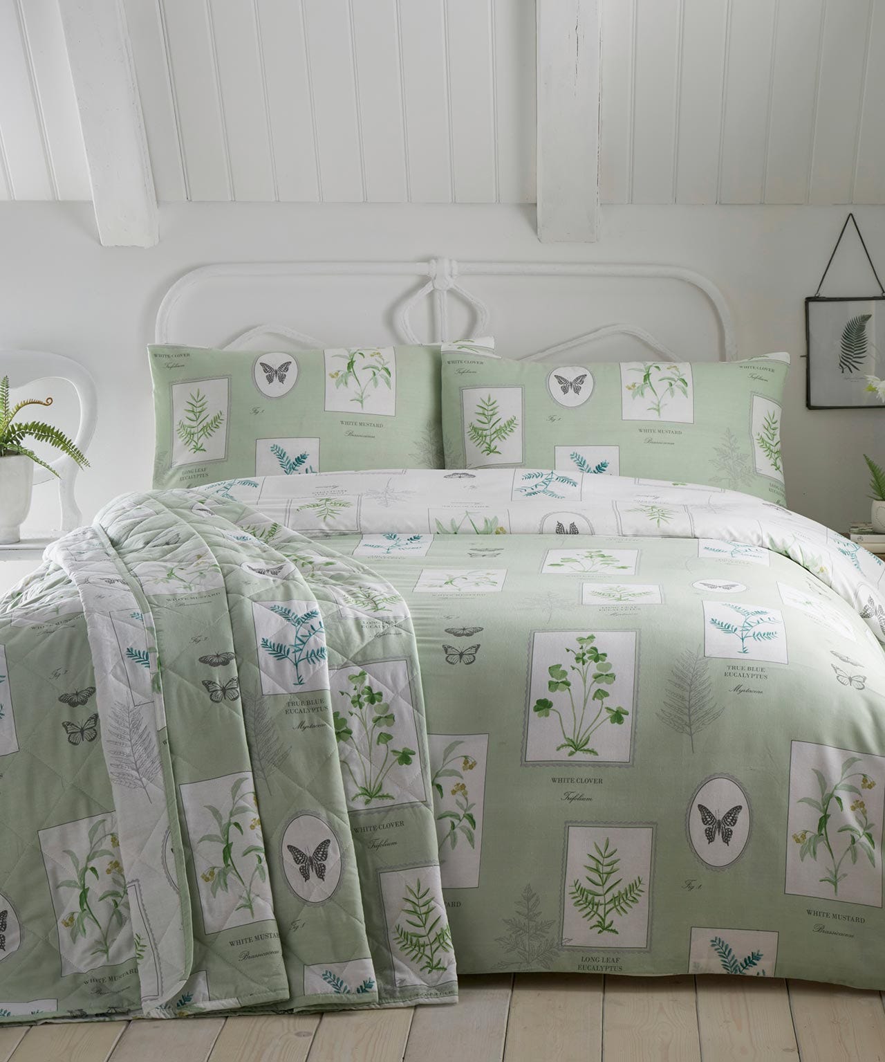 Damart Floral Garden Cotton Blend Duvet Set