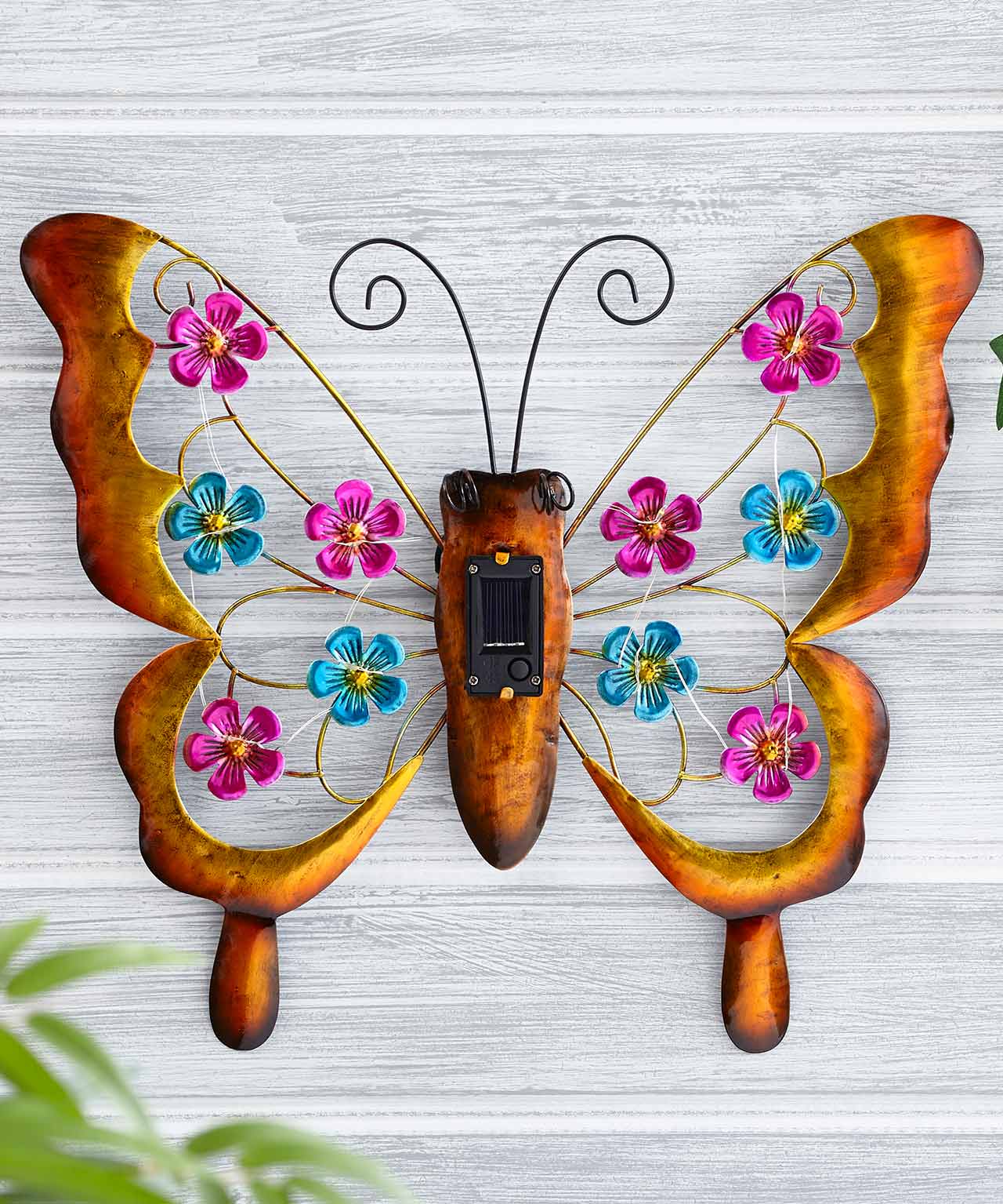 Damart Wall Mounted Butterfly Outdoor Solar Light