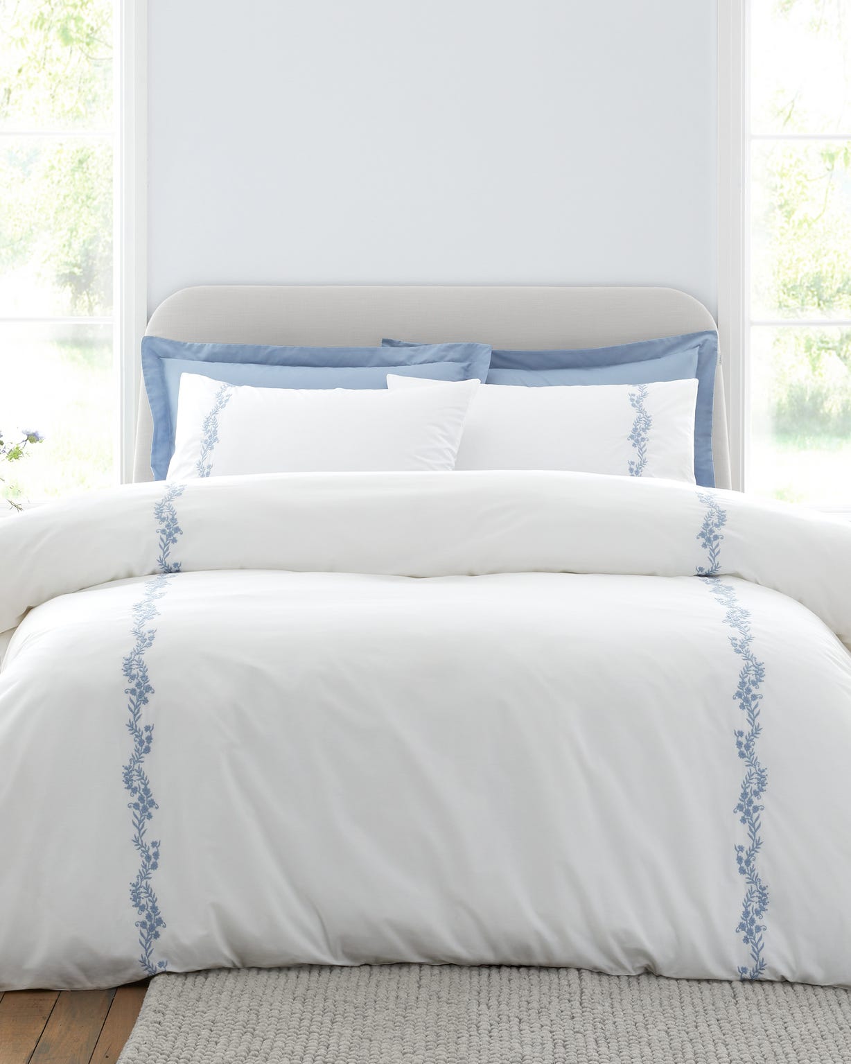 Damart Camille Embroidered Floral Duvet Set