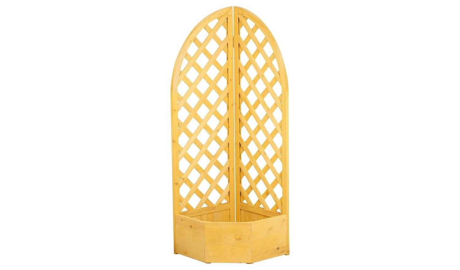 Mcgregor Corner Wooden Garden Planter Outdoor Patio Flower Box Decor