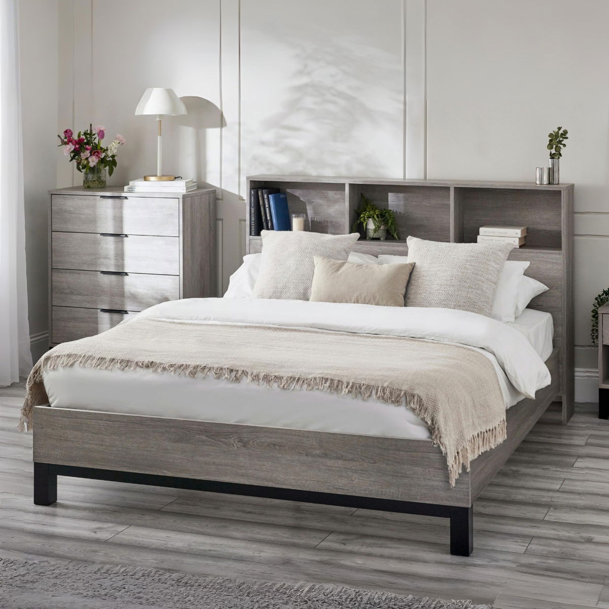 Bali Bookcase Headboard Bed