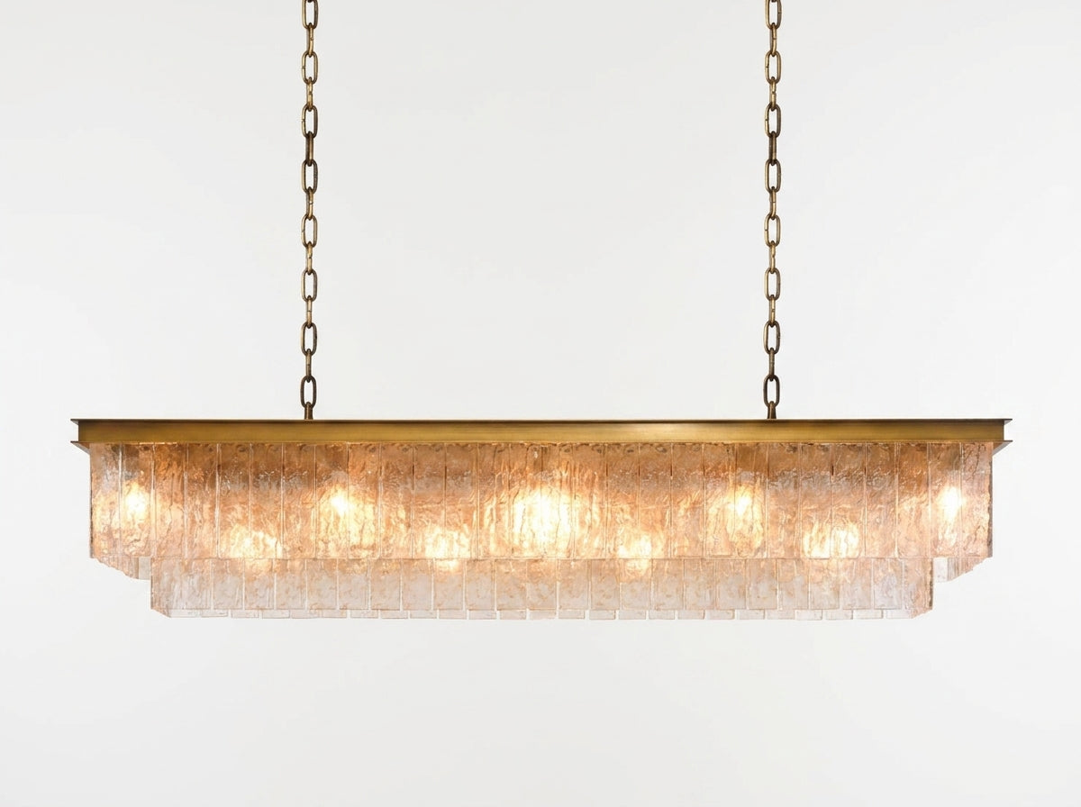 Araco Lumiere Bella Pendant Light Glass Steel E Type
