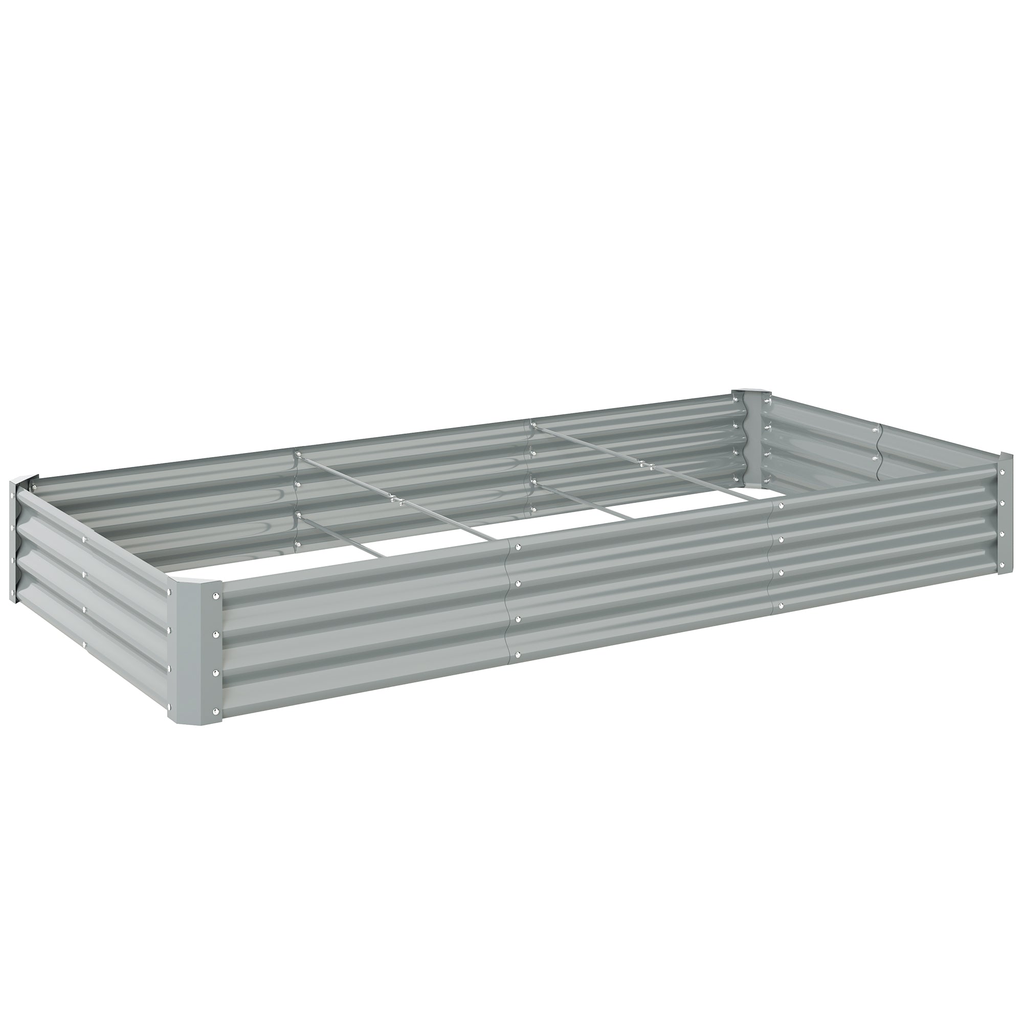 Outsunny x Galvanised Steel Open Planter
