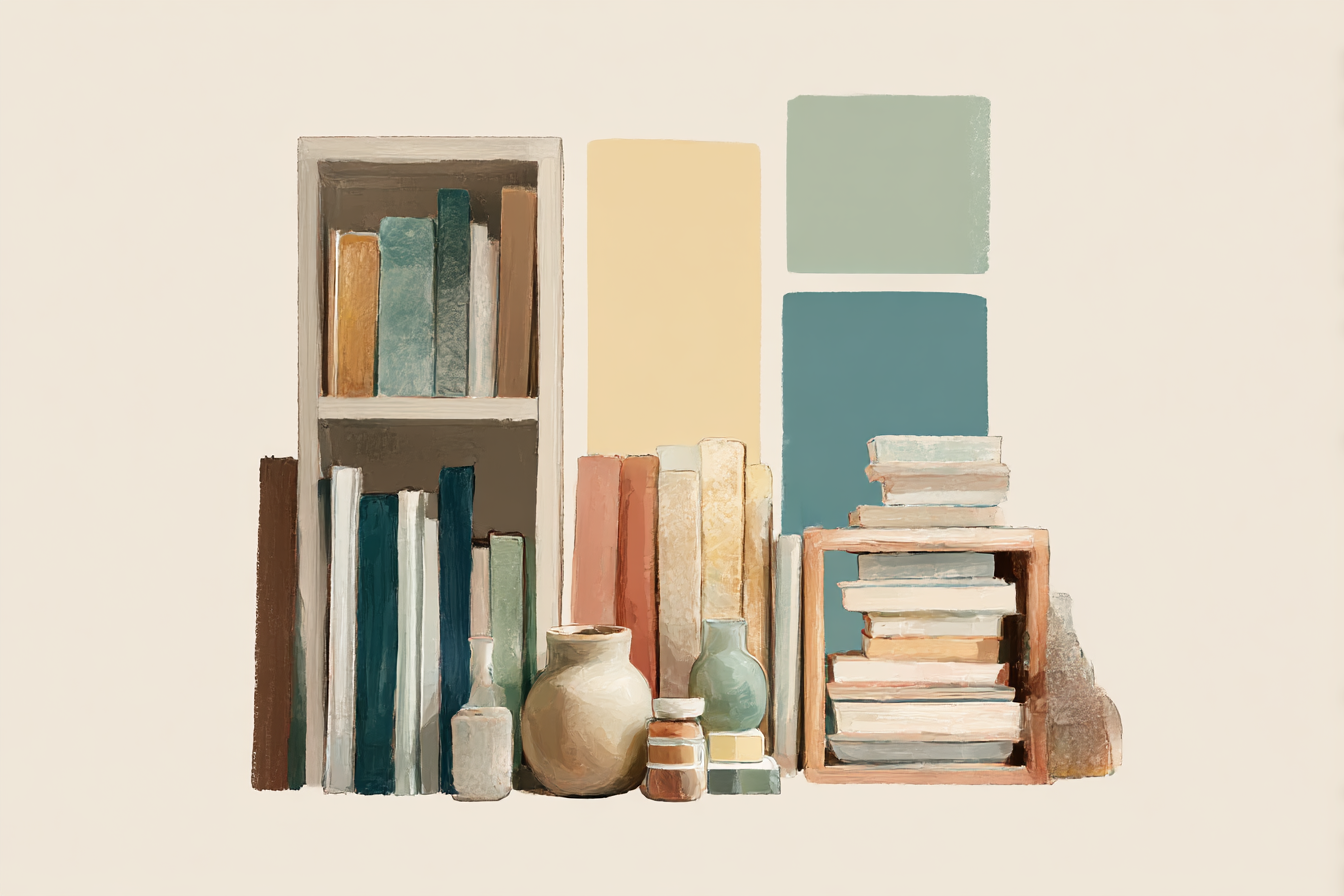 Bookcases by Colour and Material