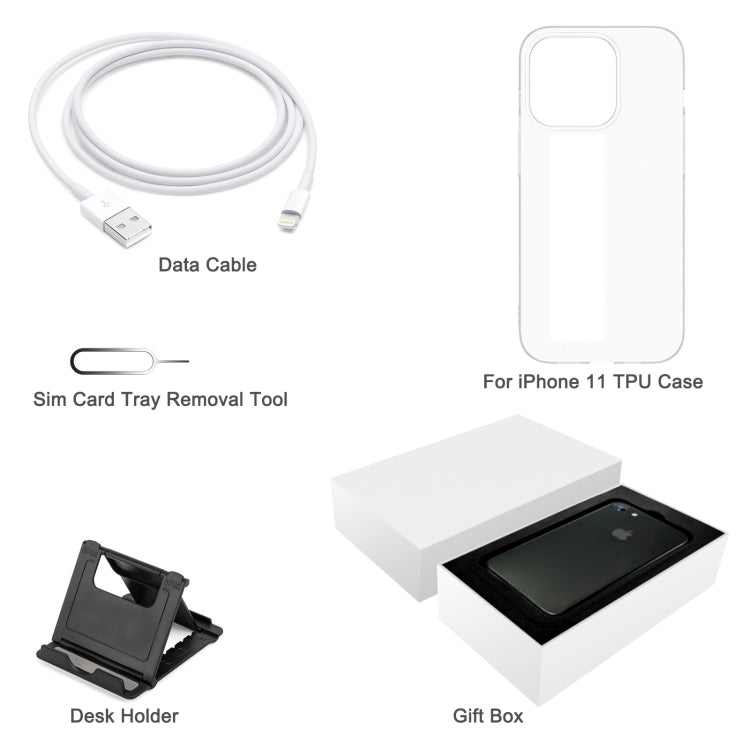 TPU Case + Desk Holder + Data Cable + Sim Card Tray Removal Tool + Gift Box, For iPhone Pro Max, For iPhone , For iPhone Pro - For iPhone