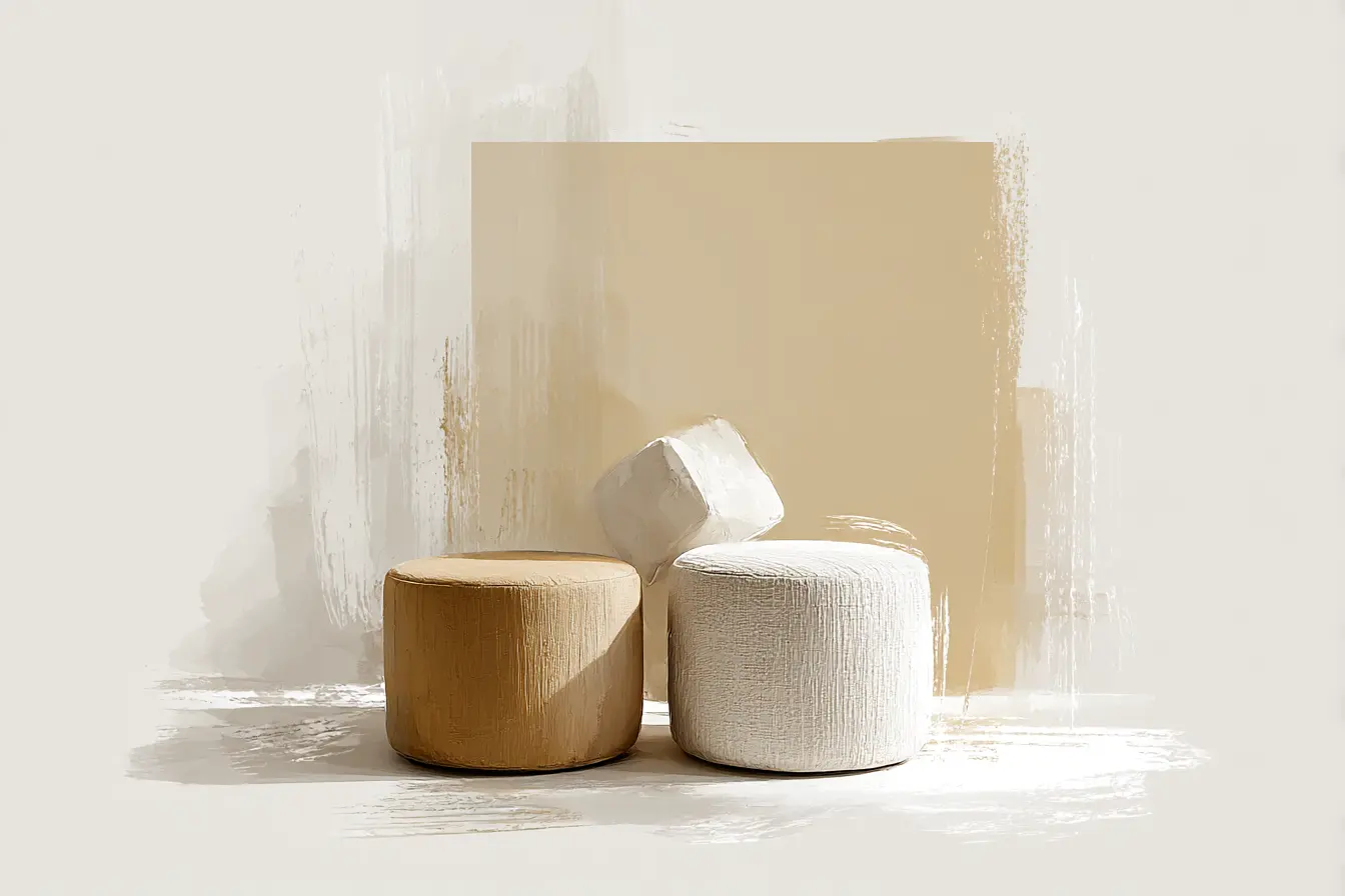 Fabric Footstools Worth the Floor Space