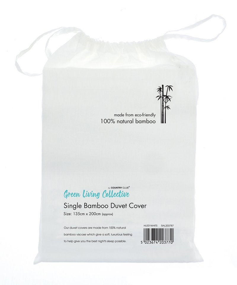% Bamboo Duvet Cover - Double White