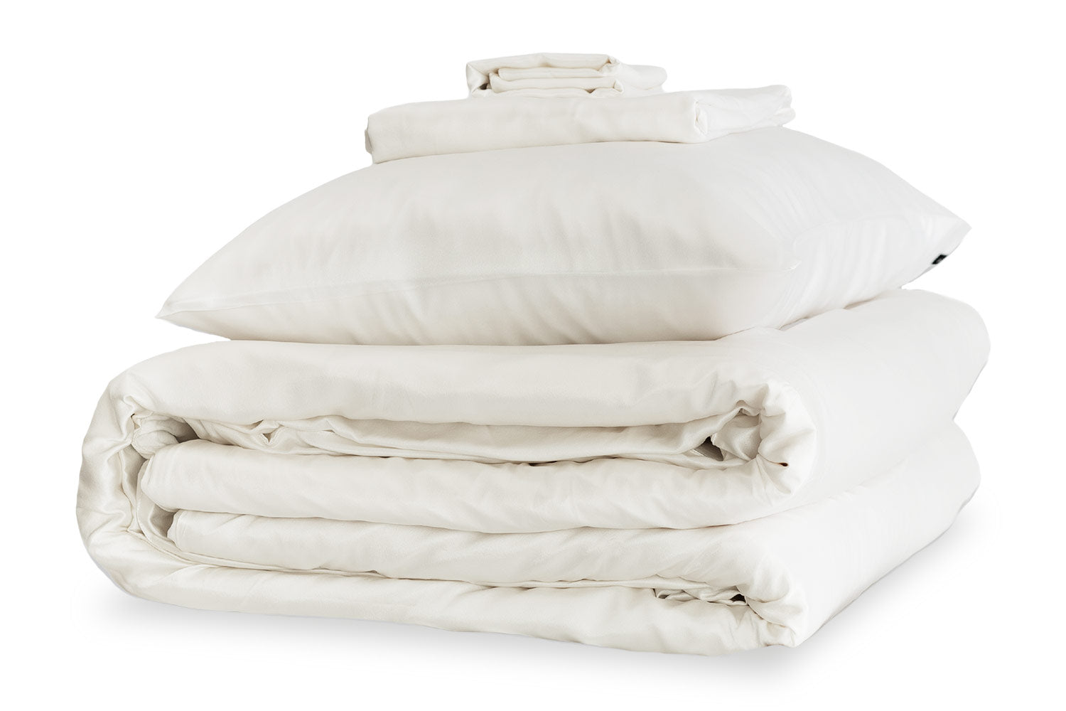 Ivory Silk Duvet Set - Emperor Super King Pillowcases