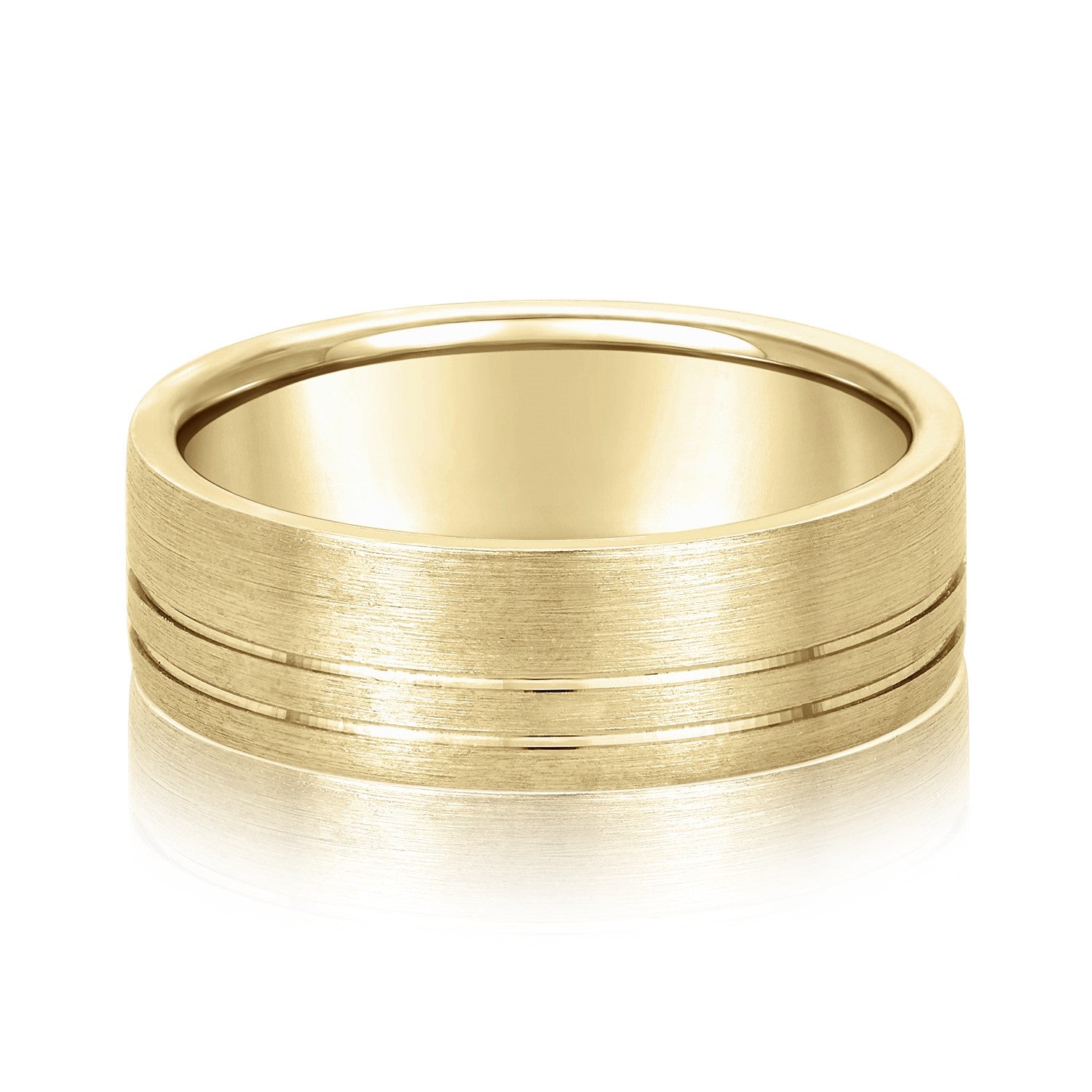 Bold Men's mm-mm Carved Gold Band Mirror Finish - k Rose Gold mm