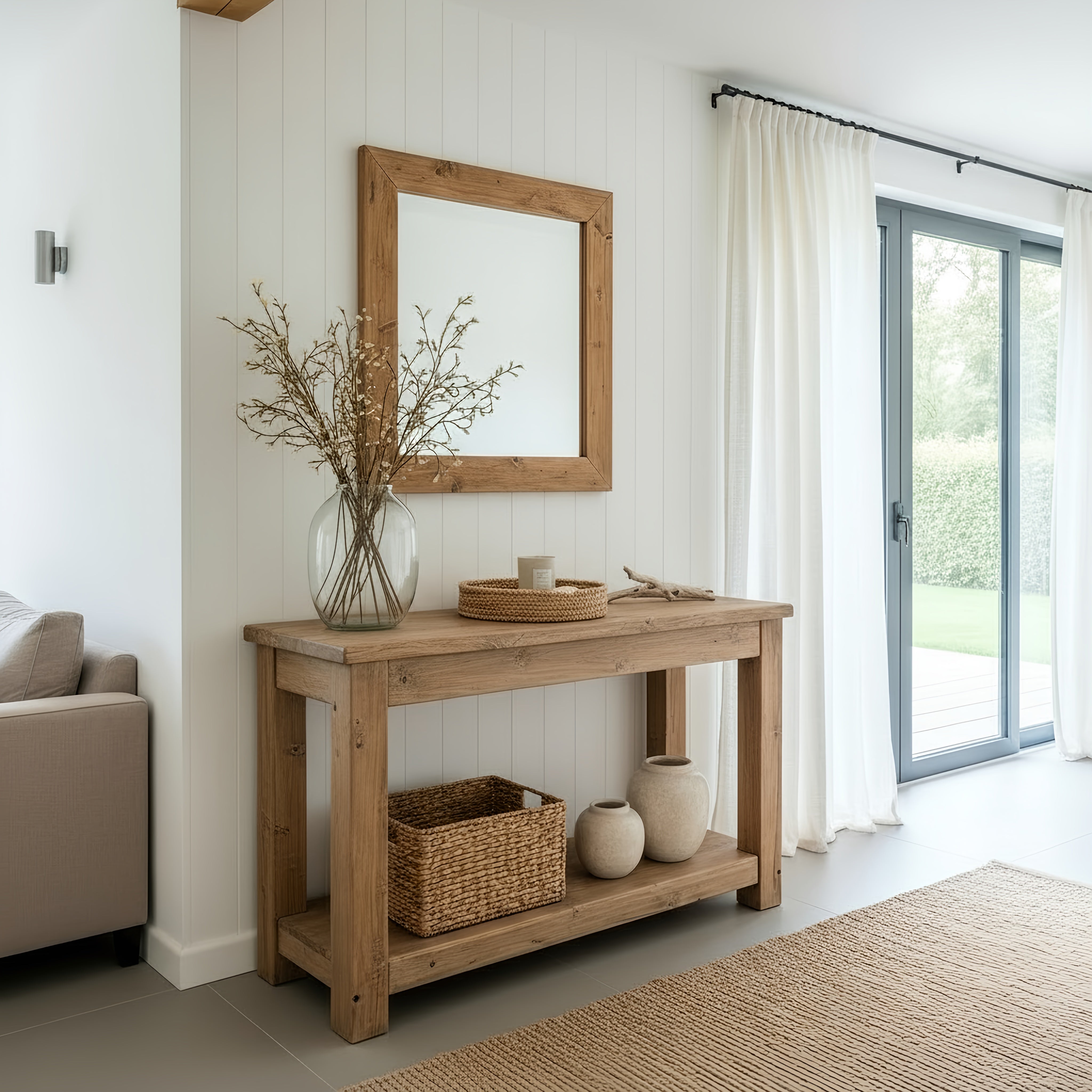POLO Solid Wood Console Table - Walnut LxW