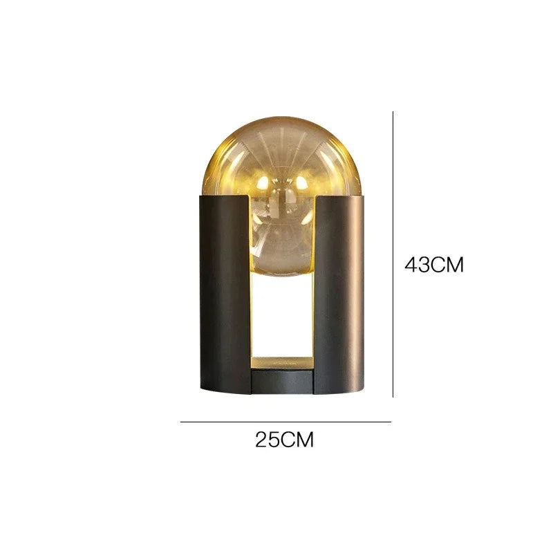 Norda Lamp - Small Transparent Glass White Light k