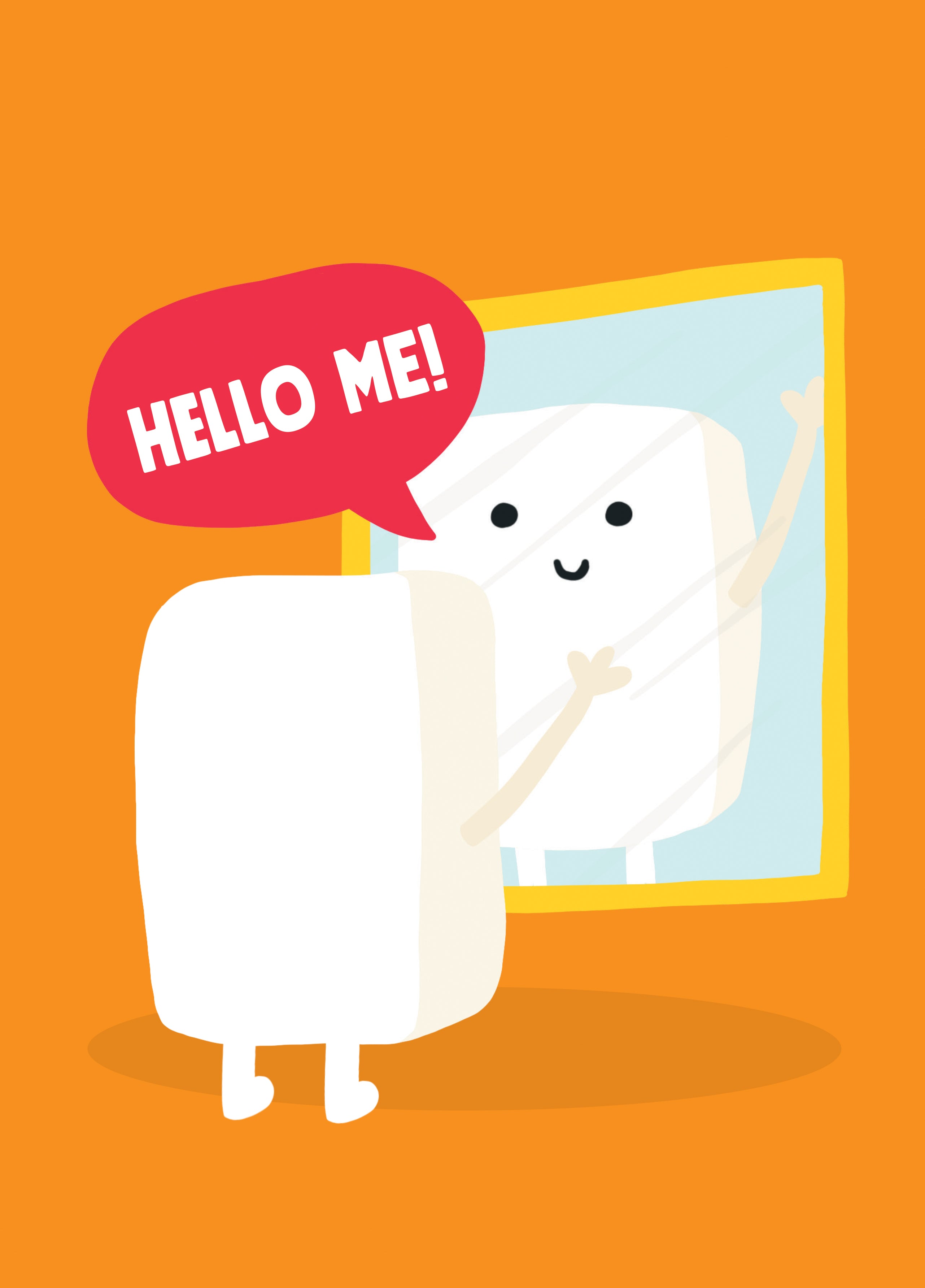 Halloumi Mirror Pun Card - Standard mm x mm