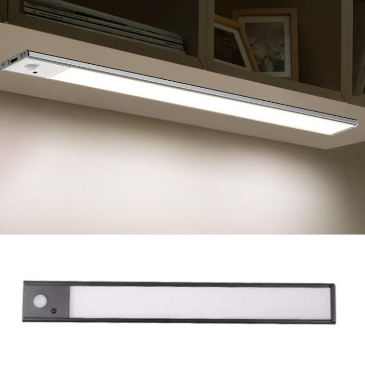 Rechargeable Motion Sensor Light Bar Cabinet Wardrobe Lamp With Remote Control, Silver, Silver, Silver, Silver, - Black