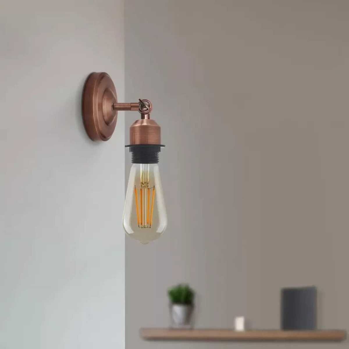 Vintage Industrial E Metal Wall Sconce Wall Mounted Light~ - Black Yes