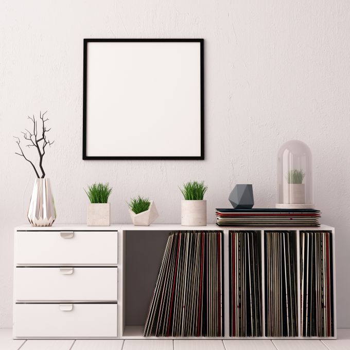 Foil Wrapped MDF Picture Photo Frame Fitted with Perspex Plexiglass, Grey Frame - .x.