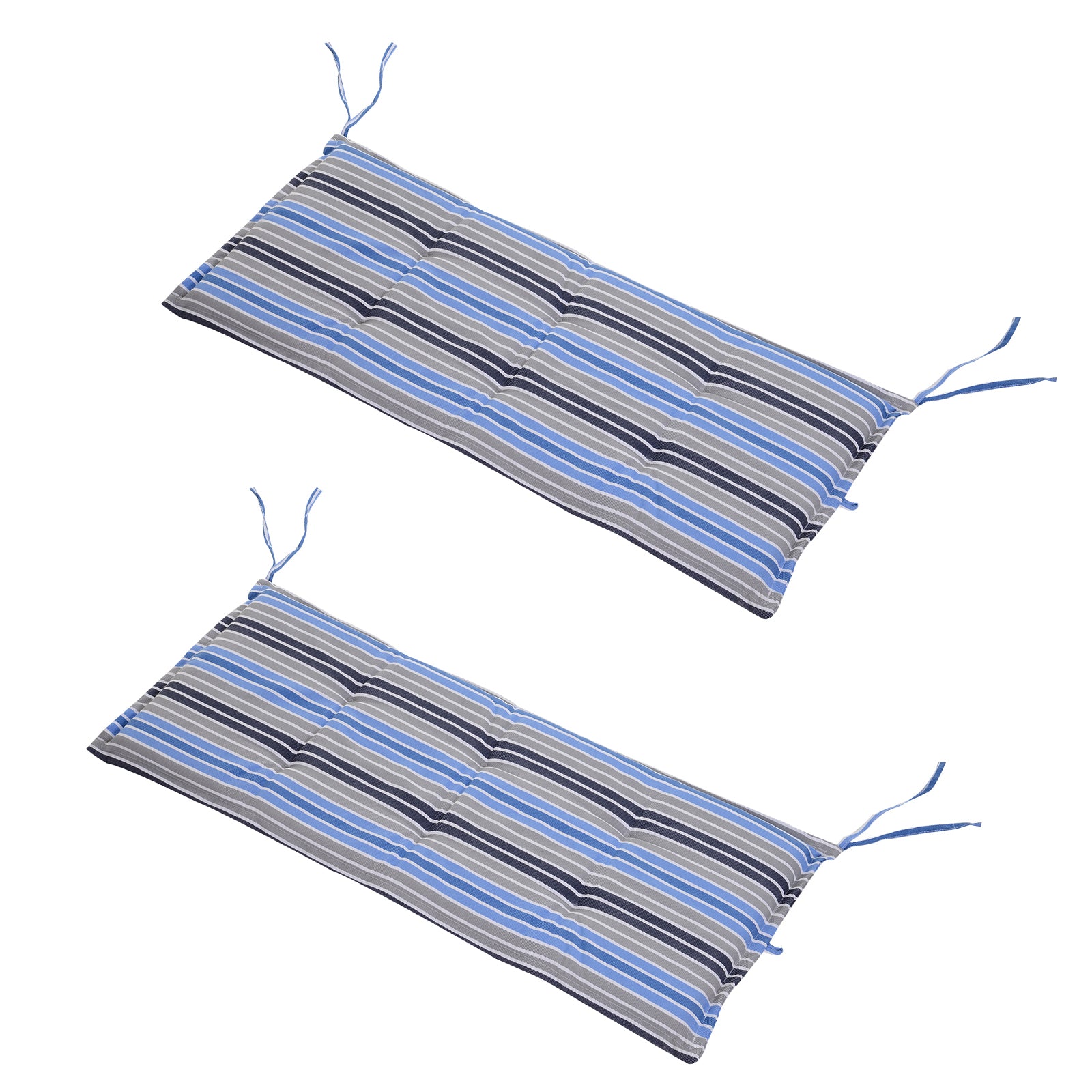 MCL Polyester Set Of Swing Chair Cushion Blue Stripes