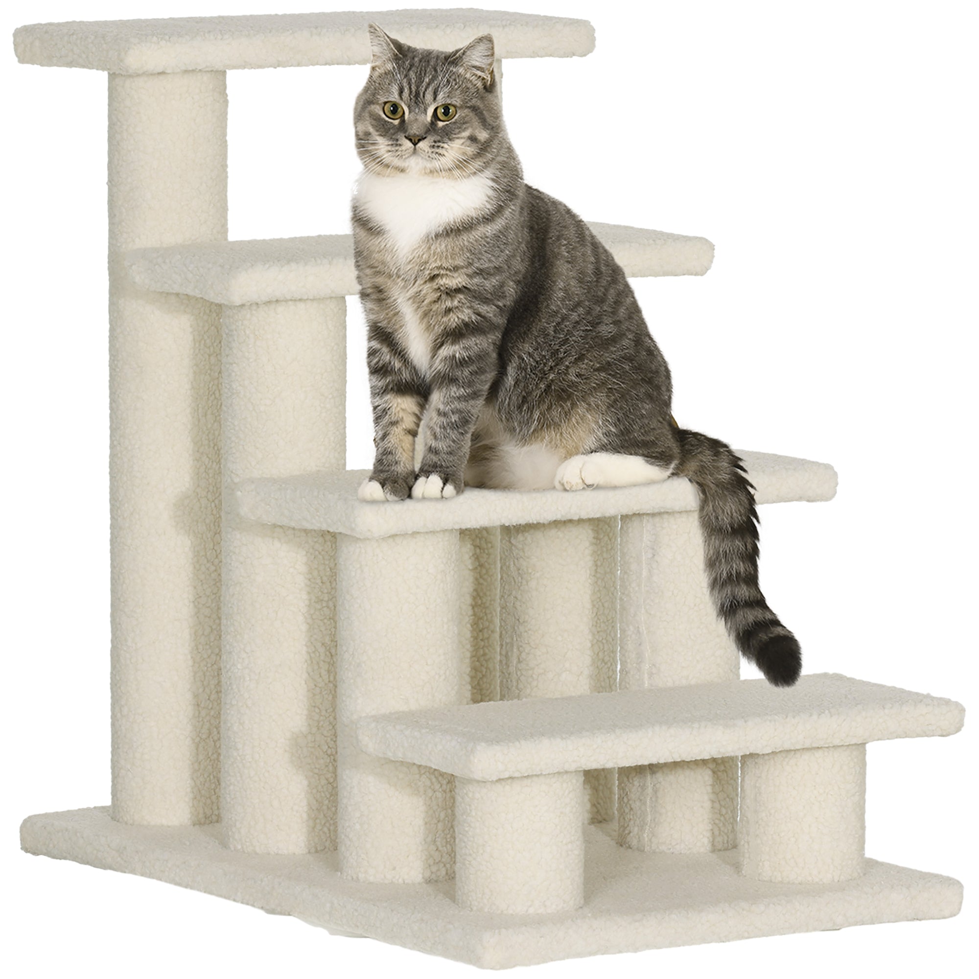 MCL Dog Steps for Bed Step Pet Stairs for Sofa Dog Cat Climb Ladder xx Cream