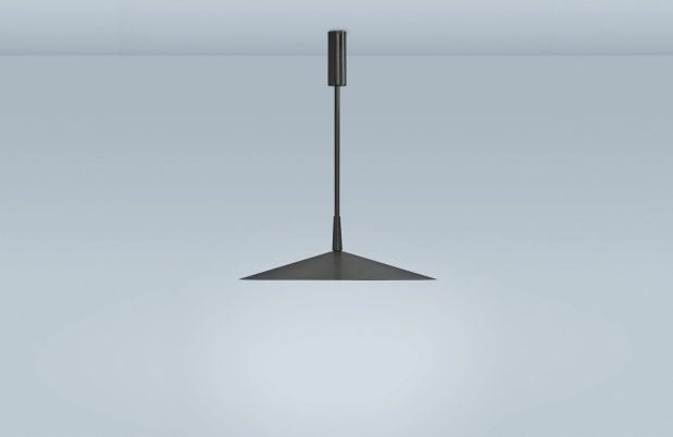 CTO Lighting Tinto - Medium - Rod - DALI-B Pendant Light bronze shade and bronze details