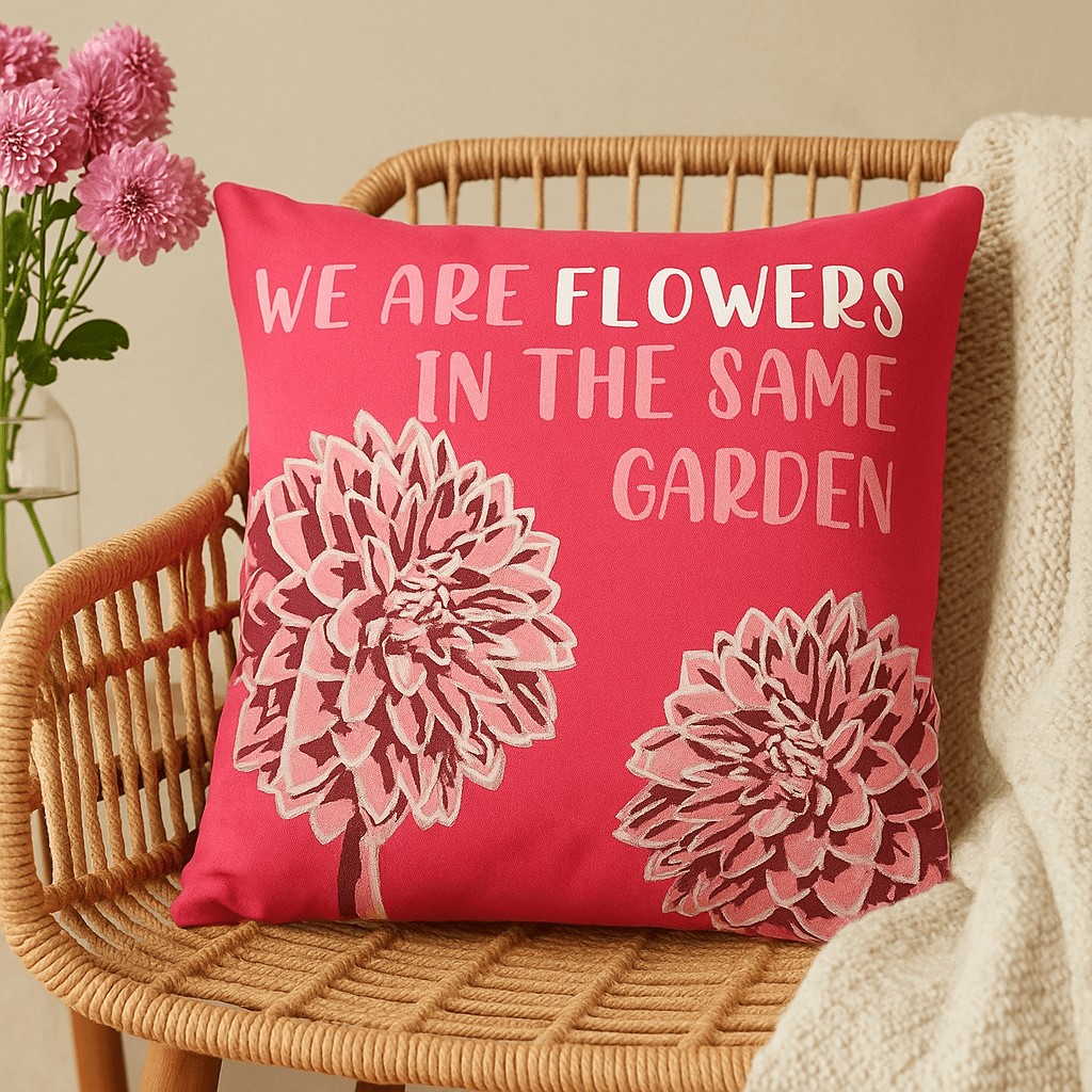 Cushion Covers Cotton Floral Set of