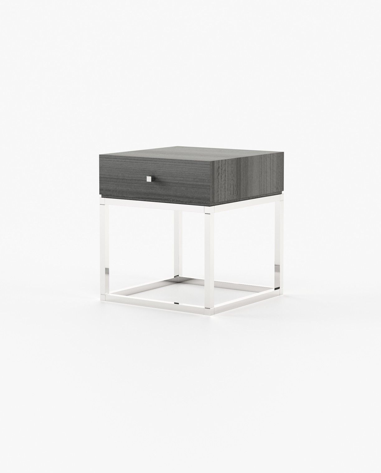 Laskasas ESTER Bedside Cabinet & Table Grey Eucalyptus Veneer Matte