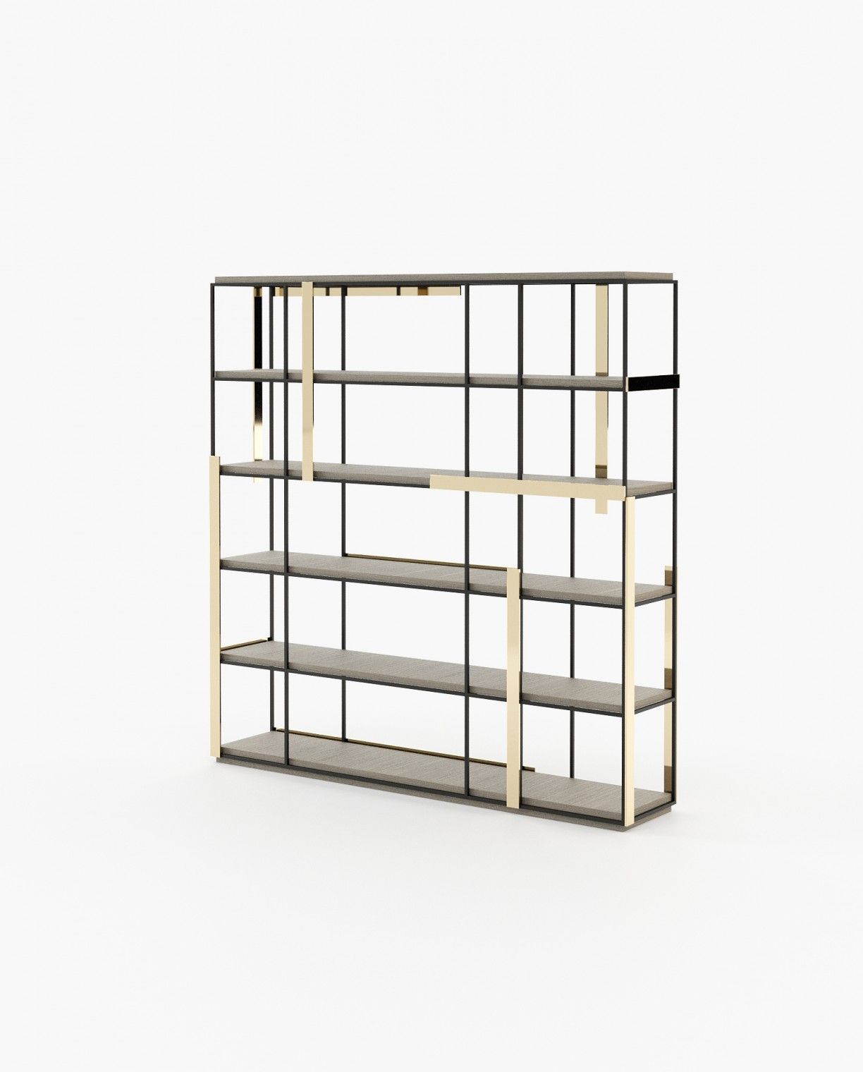 Laskasas IVES Bookcase & Shelving Aged Oak Veneer Matte