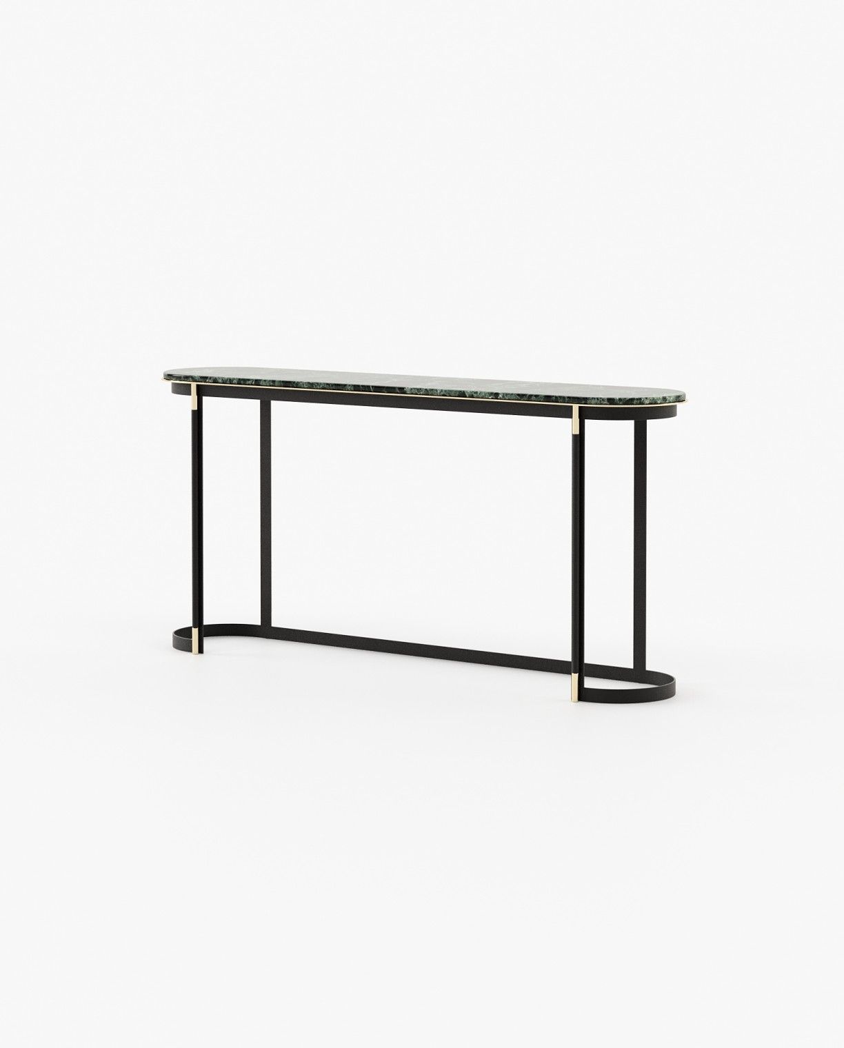 Laskasas LYSSA Console Table Verde Issorie Polished Marble