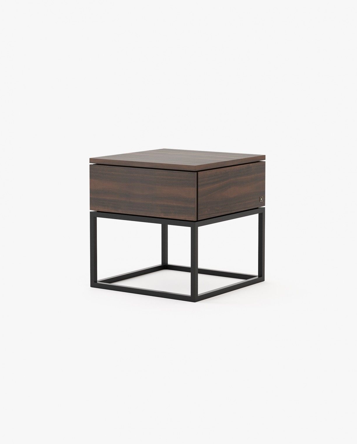 Laskasas MALÉ Bedside Cabinet & Table Smoked Eucalyptus Veneer Matte