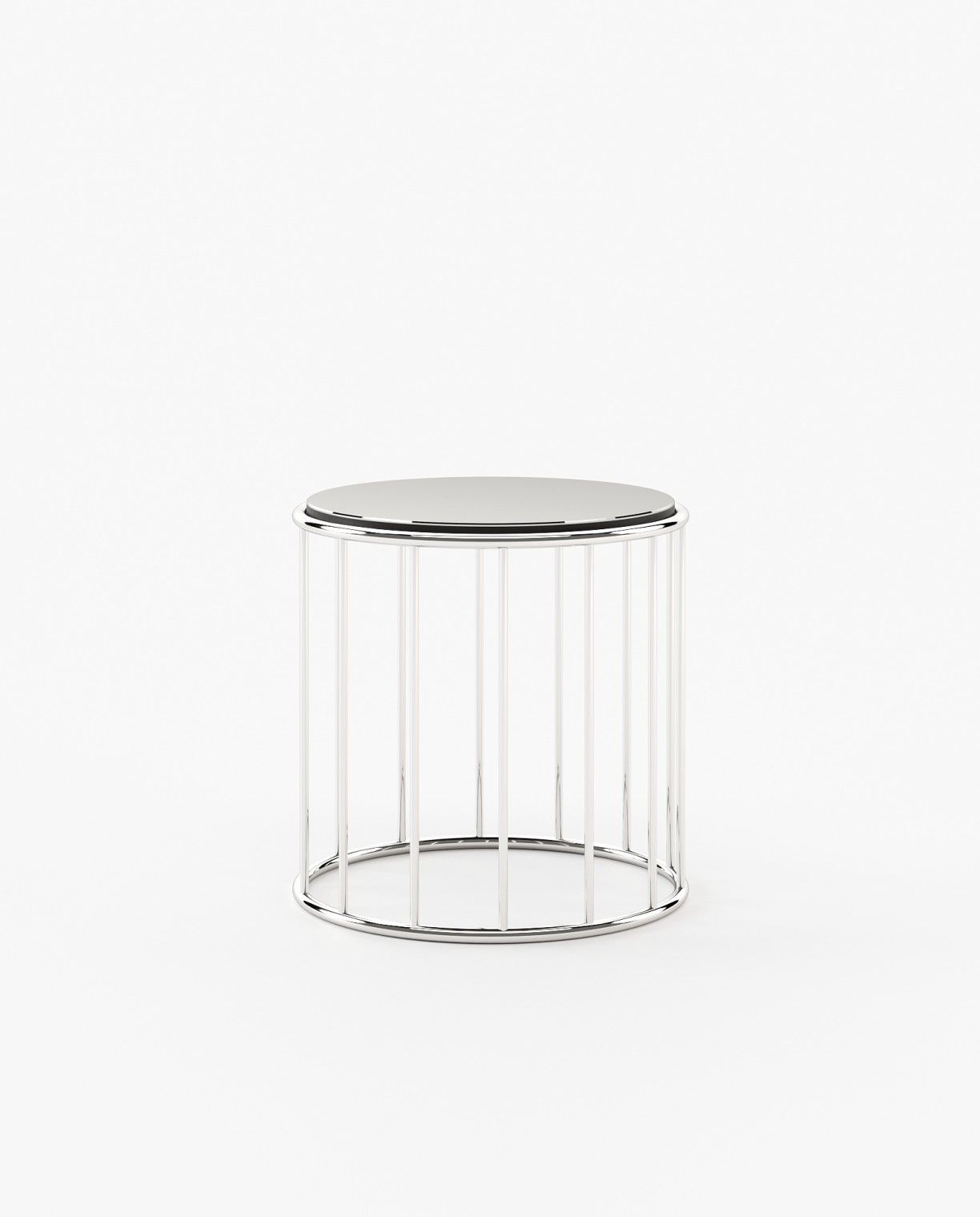 Laskasas STILL Nest & Side Table Gris Mirror