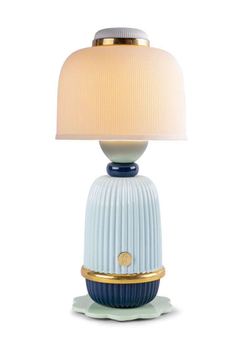Lladro Kokeshi lamp - blue