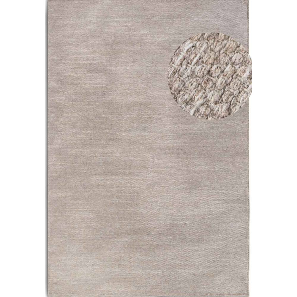 The Rugs Delhi Wool Rug Pradesh Handwoven Reversible Wool Cotton Rug Runner In Cream
