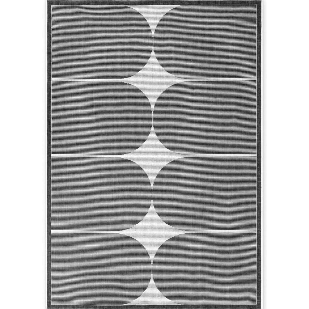 The Rugs Reversible Weatherproof Indoor Outdoor Rug Polypropylene Durable In Black