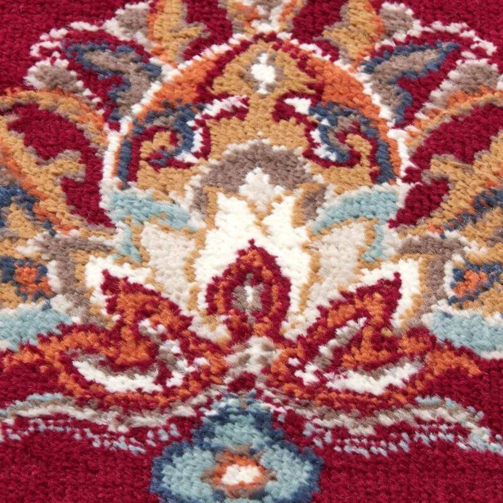 The Rugs Orient Rug Caracci Vintage Floral Design Low Pile Living Room In Red