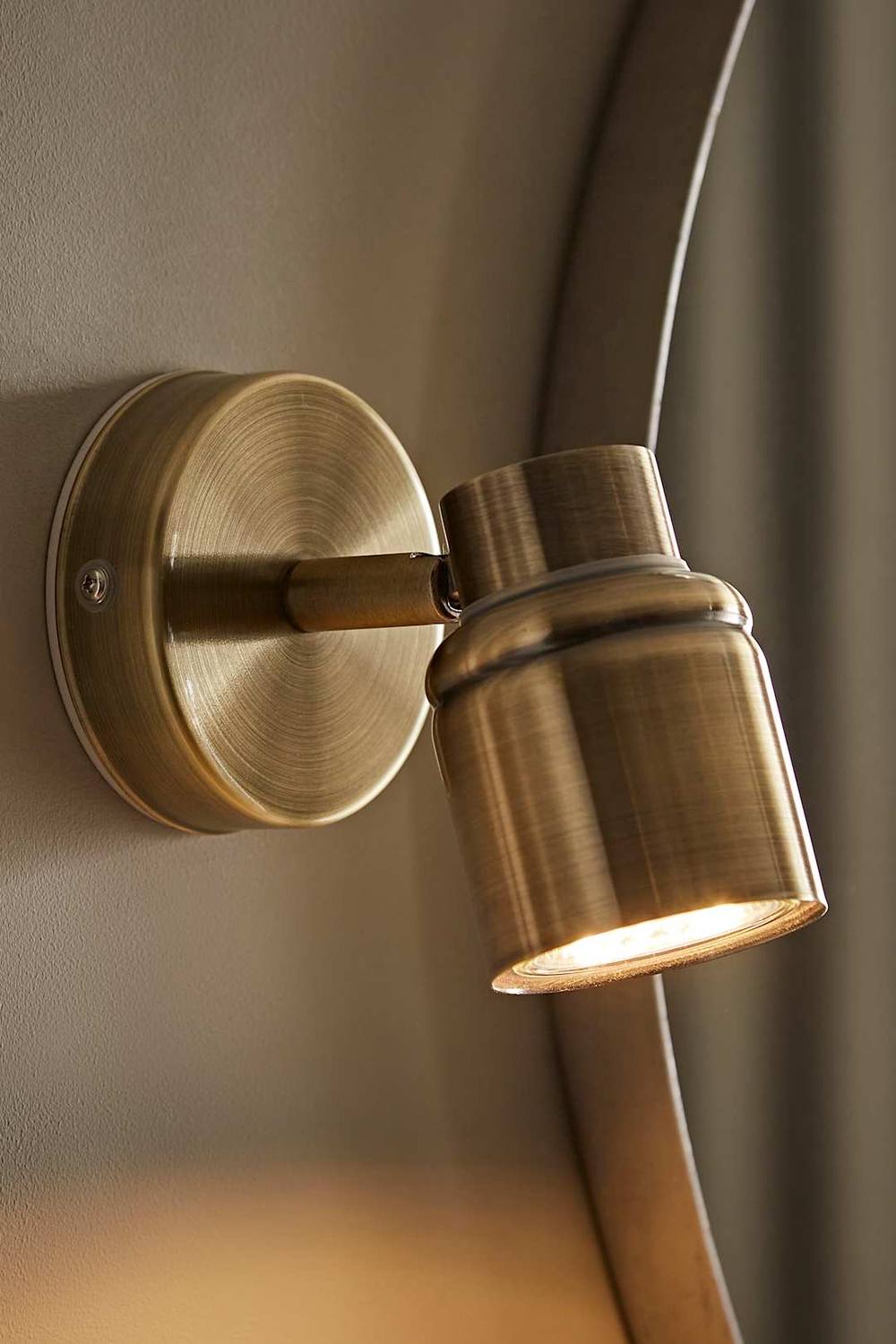 Valuelights Benton Single Adjustable Spotlight Ip Rated Bathroom Wall Light In Gold