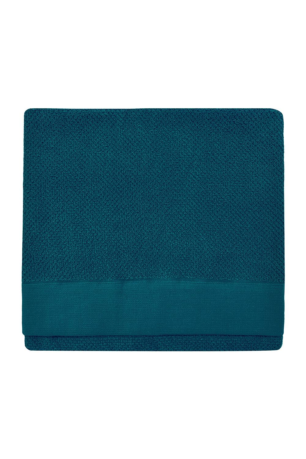 Furn Textured Weave Oxford Panel Bath Towel In Blue