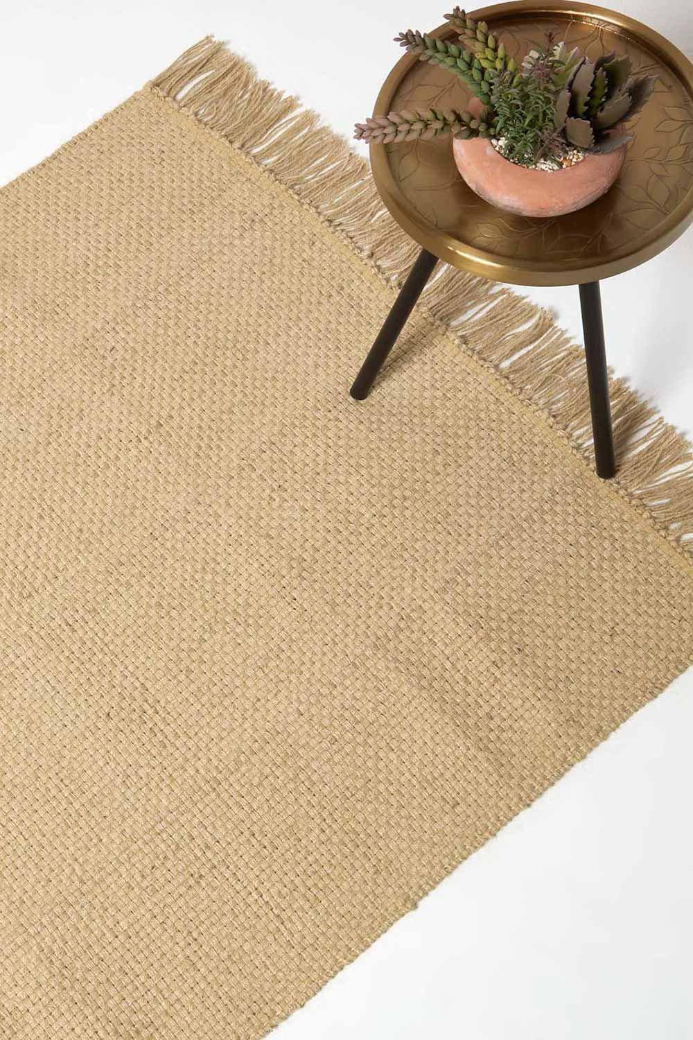 Homescapes Zaphyr Natural Handwoven Jute Rug With Tassels